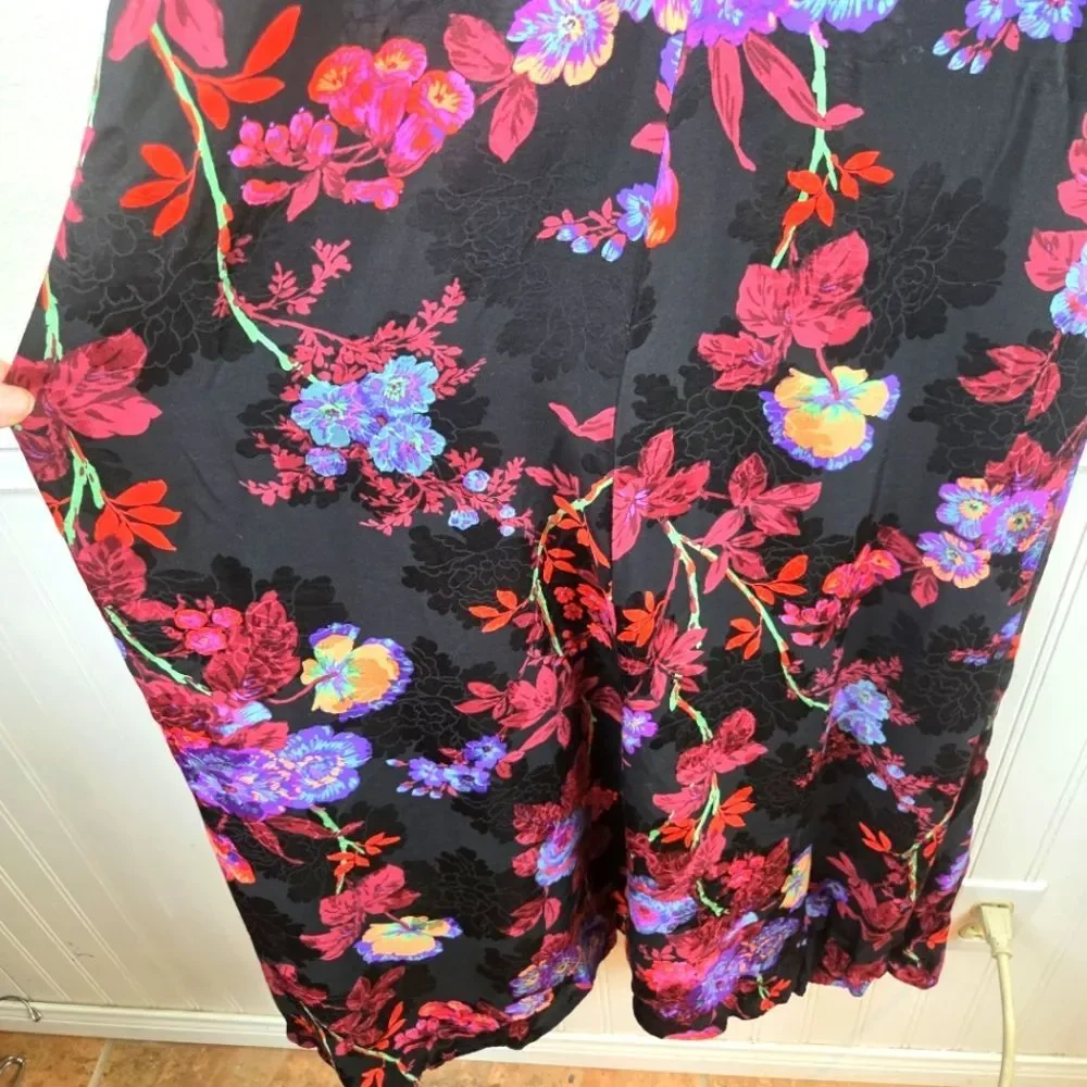 Women's REISS Floral Black Maxi Dress Size 02/XS - Picture 5 of 11